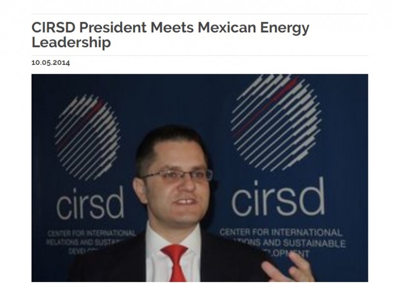 Nakon dogovora Ji Đinminga i Emilia Lozoje, uz posredničku ulogu Vuka Jeremića, predsednika CIRSD-a posebno je zanimala reforma meksičkog naftnog sektora, koja je bila uslov svih uslova za omogućavanje privilegovanog položaja CEFC i realizaciju pomenutog dogovora. Da bi se taj dogovor, vredan 4 milijarde dolara, sproveo, bilo je neophodno obezbediti podršku predsednika Meksika za donošenje odluke o otvaranju tamošnjeg energetskog tržišta za strane investicije, na čemu je Jeremić uz pomoć Lozoje aktivno radio